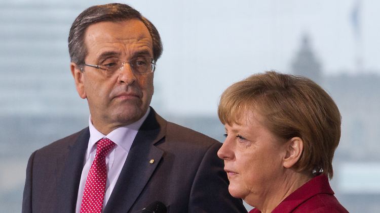Griechenlands Ministerpräsident Samaras will den Schuldenschnitt. Angela Merkel will ihn unbedingt verhindern.