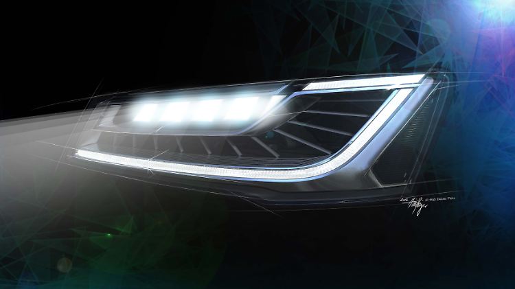 Die Matrix-LED-Technologie soll dem A8-Fahrer in Zukunft die Wege erhellen.