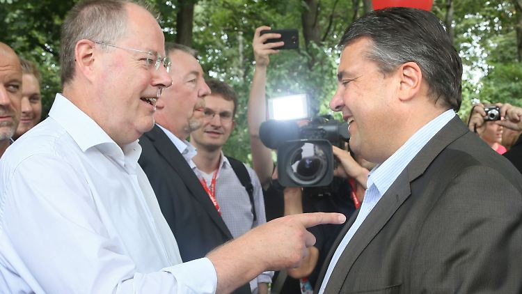 Steinbrück und Gabriel beim Deutschlandfest der SPD am Wochenende in Berlin.