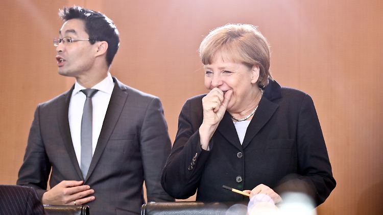 Mund abputzen und weiter? Die aktuelle Forsa-Umfrage dürfte bei der schwarz-gelben Bundesregierung um Angela Merkel und Philipp Rösler für Heiterkeit sorgen.