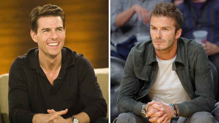 Ein Freund, ein guter Freund: Tom Cruise (l) und David Beckham.