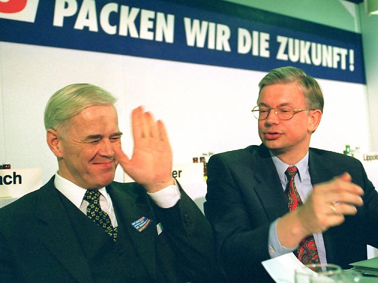 Köpfe der Hessen-CDU in den Neunziger- und Nullerjahren: Manfred Kanther und Roland Koch.