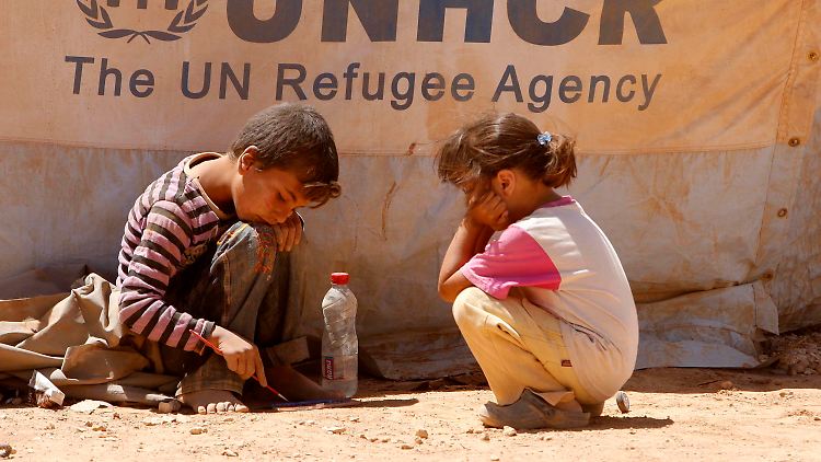 Syrische Kinder in einem Flüchtlingscamp in Jordanien.