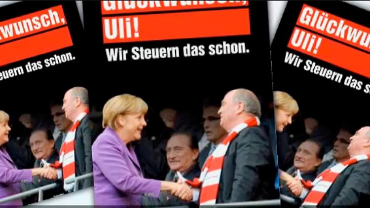 Angriff auf Merkel über Hoeneß.