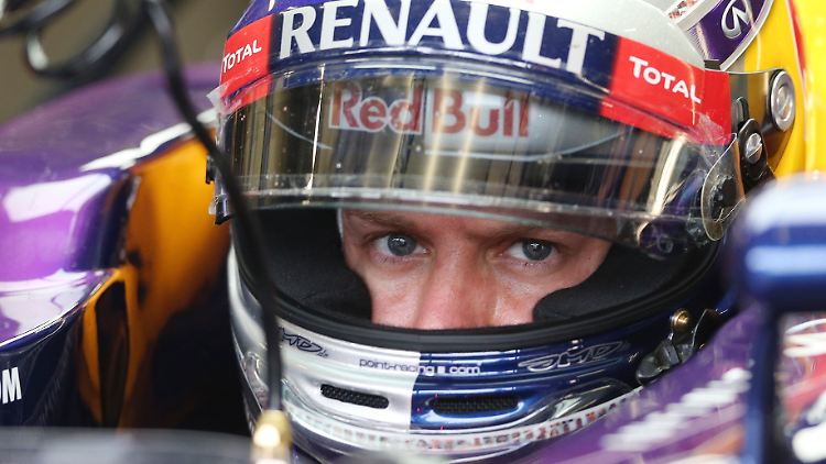 "Plattfuß, Plattfuß, hinten links. Nein, sorry, hinten rechts": Sebastian Vettel.