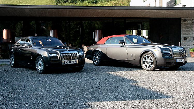 Heute mal die Limousine? Rolls Royce-Modelle Ghost (links) und Drophead Coupé.