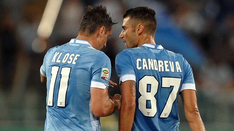 Lässt sich gut an: Miroslav Klose und Kollege Antonio Candreva, der das zweite Tor für Lazio erzielte.