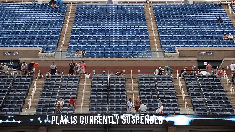 Tristesse in New York: Schlechtes Wetter sorgt bei den US Open für Spielverlegungen.