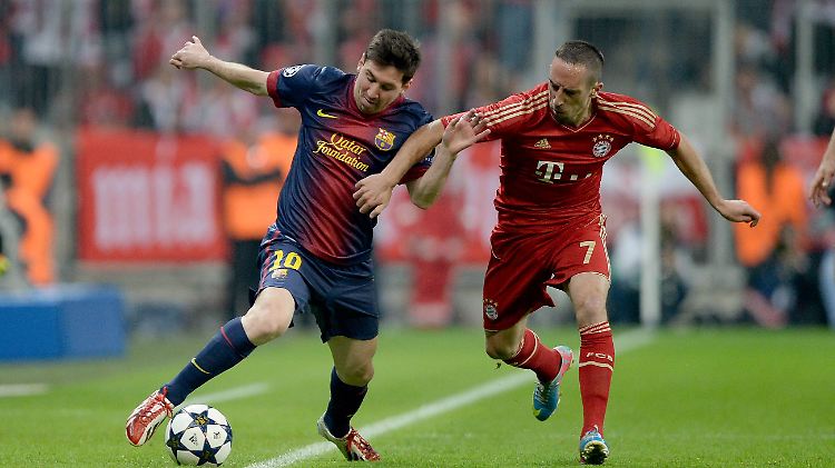 Im Halbfinale der Champions League hatten Franck Ribéry und sein FC Bayern gegen Messi und den FC Barcelona die Nase vorn.