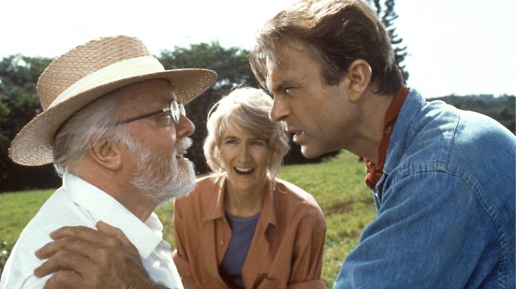 Daneben gab es aber auch noch andere Schauspieler: Richard Attenborough, Laura Dern und Sam Neil (v.l.).