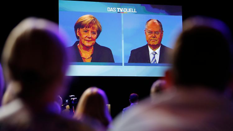 Satte 17,63 Millionen Zuschauer sahen sich das TV-Duell an.