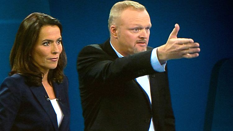 Zwei der vier Moderatoren des TV-Duells: Anne Will und Stefan Raab.