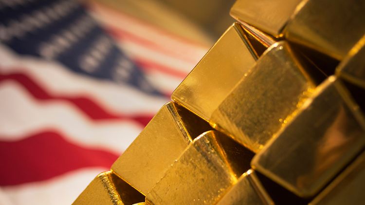 Die USA und der Goldpreis: 24-Karat-Barren in der staatlichen Münzprägeanstalt "West Point Mint Facility".