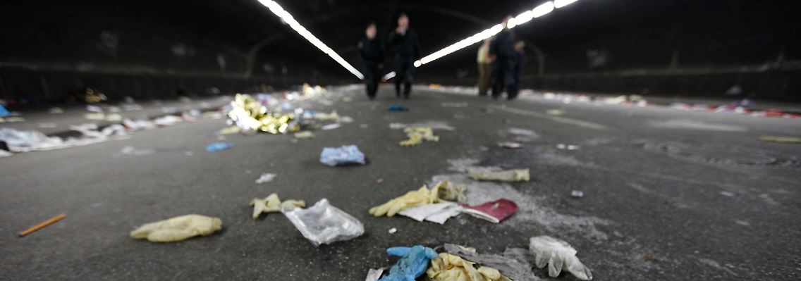20 Meter breit - einer der beiden Tunnel zum Güterbahnhof in Duisburg.
