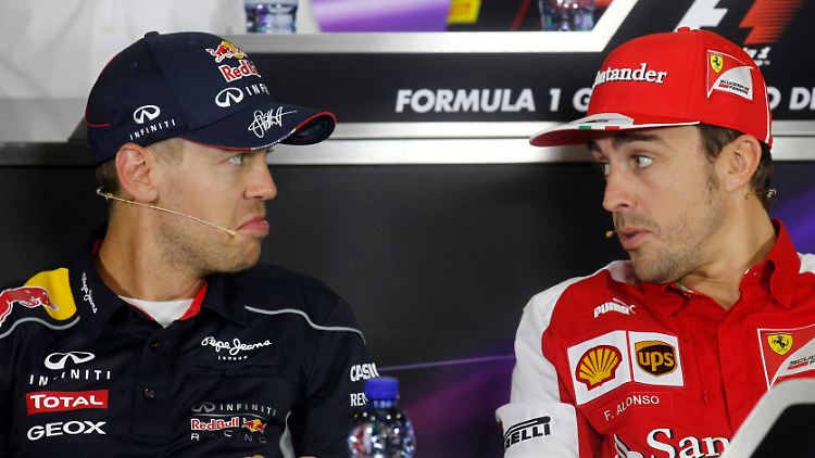 Rivalen der Rennbahn: Sebastian Vettel und Fernando Alonso.