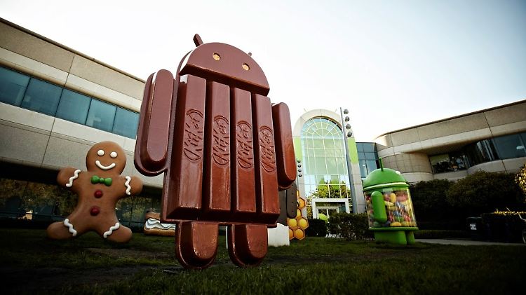Googles Android-Roboter als Werbeträger für Nestlé.