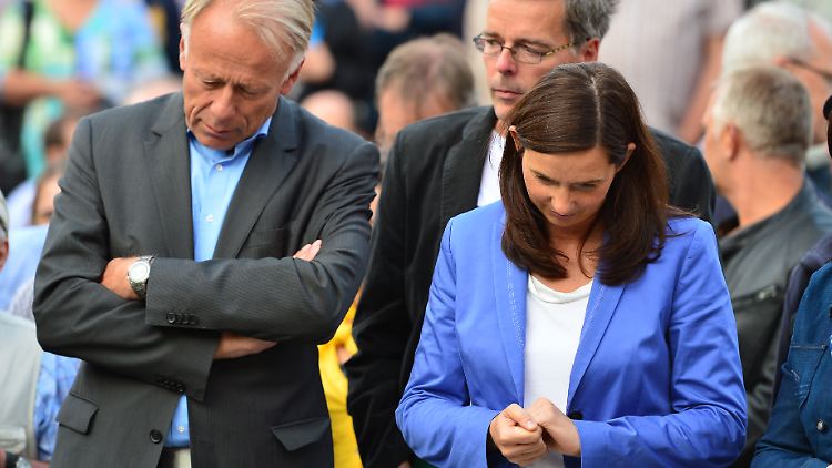 Für das grüne Spitzenduo Jürgen Trittin und Katrin Göring-Eckardt geht es abwärts.