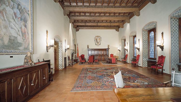 Viel Prunk im Inneren des Monte-Paschi-Hauptsitzes in Siena. 