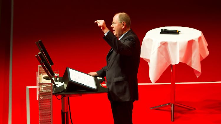 Vermutete den Schreiber in seinem Umfeld: SPD-Kanzlerkandidat Peer Steinbrück.
