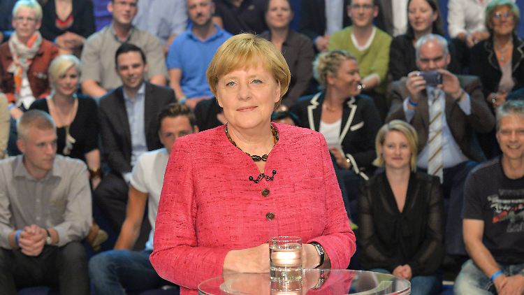 Merkel in der "Wahlarena".