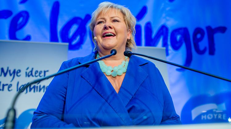 Ihr stehen schwierige Koalitionsverhandlungen bevor: Solberg.