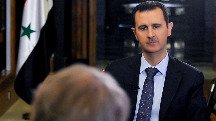 Assad bei einem Interview in Damaskus.