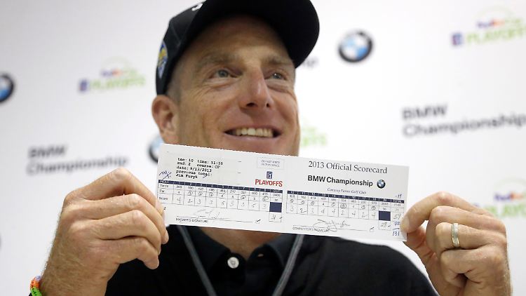 "Es war die beste Runde Golf, die ich in meinem Leben gespielt habe." Jim Furyk ist glücklich.