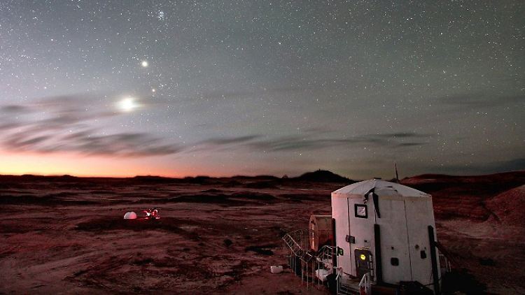 In der Wüste von Utah, USA, simuliert eine Crew der Europäischen Raumfahrtorganisation Esa das Leben auf dem Mars: abgeschnitten von jeder Versorgung, auf sich allein gestellt, isoliert.
