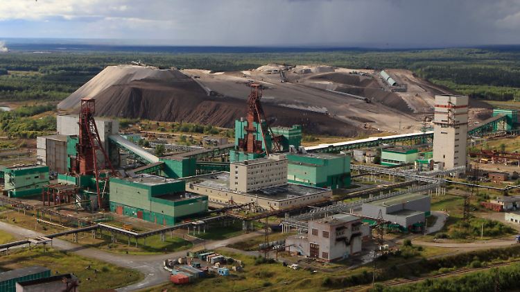 Eine Uralkali-Mine in der Nähe von Berezniki in der Region Perm nahe des russischen Ural-Gebirges.