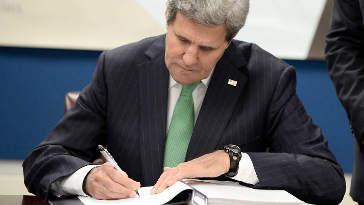 "Dieses Abkommen stärkt unsere Sicherheit und schafft globale Sicherheit", meint Kerry.