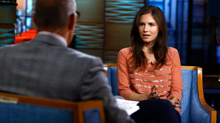 Amanda Knox spricht mit NBC-Reporter Matt Lauer.