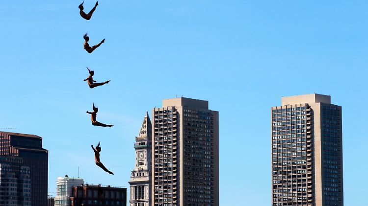 Turmspringer in Boston, Massachusetts.