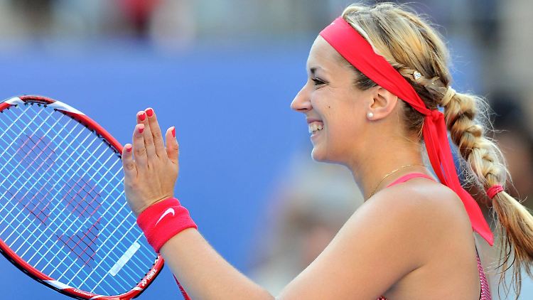 Es läuft gut in Peking: Sabine Lisicki freut sich nach ihrem Sieg gegen Venus Williams.