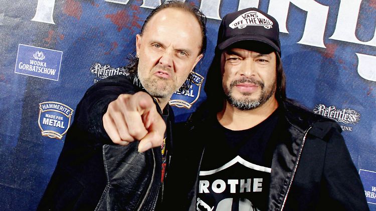 The memory remains: Lars Ulrich und Robert Trujillo nach der Deutschland-Premiere von "Through The Never" in Berlin.