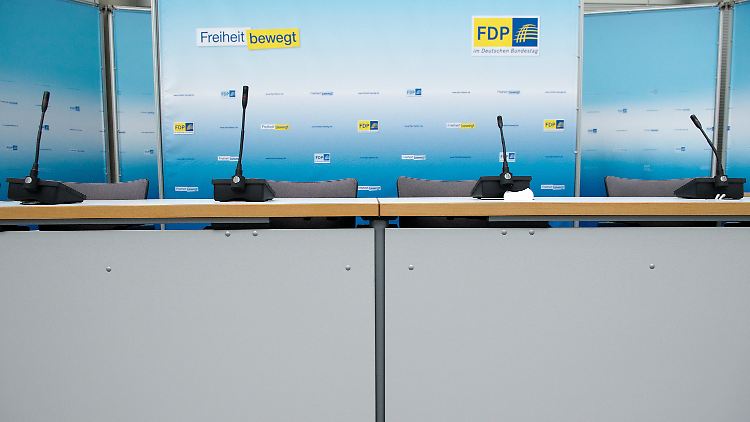 Der FDP-Fraktionssaal im Reichstag: dauerhaft leer.
