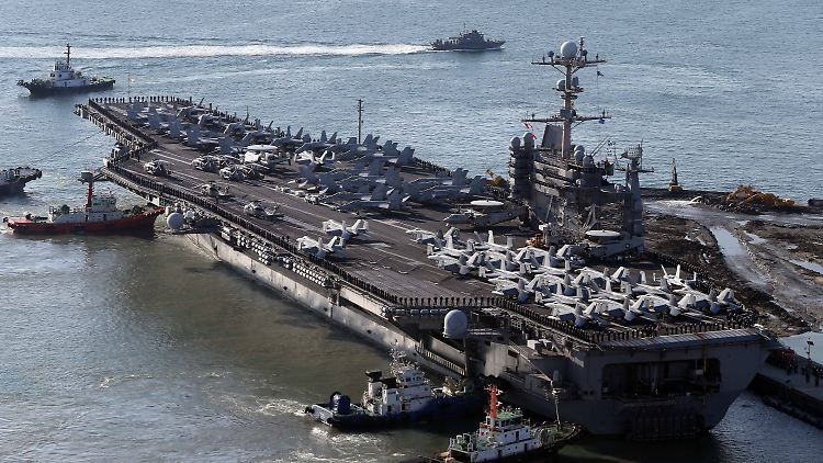 Der Flugzeugträger USS George Washington trifft an diesem Freitag im südkoreanischen Busan ein.