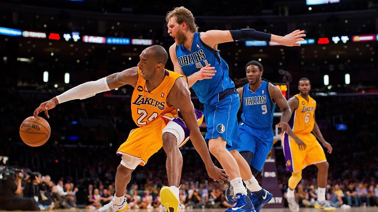 Rivalen: Kobe Bryant und seine Los Angeles Lakers unterlagen 2011 im Playoff-Viertelfinale gegen die Dallas Mavericks mit Dirk Nowitzki - die dann Meister wurden.