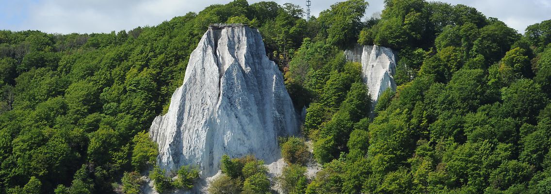 Kreidefelsen "Königsstuhl" auf der Insel Rügen.