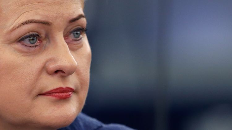 Litauens Präsidentin Dalia Grybauskaite muss sich derzeit mit dem Nachbarn Russland auseinandersetzen - wegen Joghurt, Käse und Fleisch.