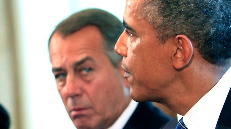 Boehner (l.) und Obama (r.): Einer von beiden muss über seinen Schatten springen, sonst bleiben die Fronten im US-Etatstreit verhärtet.
