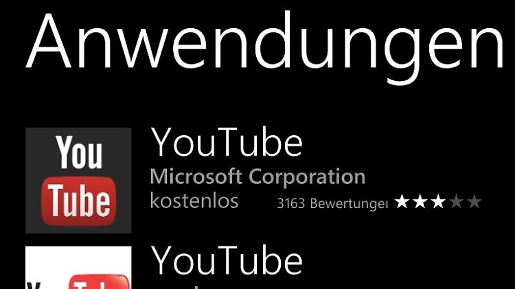 Im Windows Phone Store gibt es gute Alternativen zur offiziellen Youtube-App.