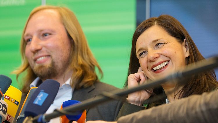 Die neue Fraktionsspitze: Anton Hofreiter als Linker und Katrin Göring-Eckardt als Realo-Vertreterin.