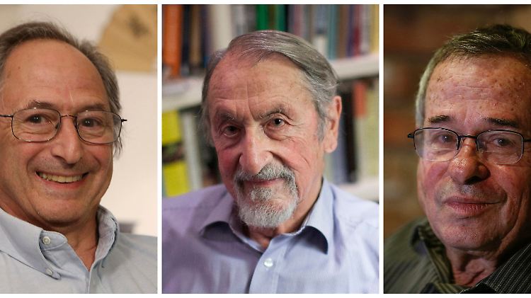 Die diesjährigen Chemie-Nobelpreisträger: Michael Levitt, Martin Karplus und Arieh Warshel (v.l.)