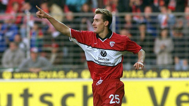 Miroslav Klose wechselte 1999 vom FC Homburg nach Kaiserslautern, wo er in 146 Spielen 52 Tore erzielte.