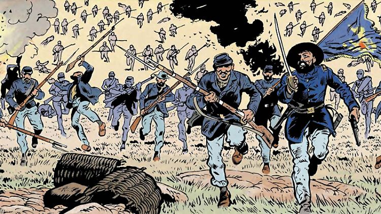 Ein sinnloses Gemetzel: Der US-amerikanische Bürgerkrieg ist die Urkatastrophe der noch jungen Nation. (Bild aus: "Der Planwagen des Thespis")