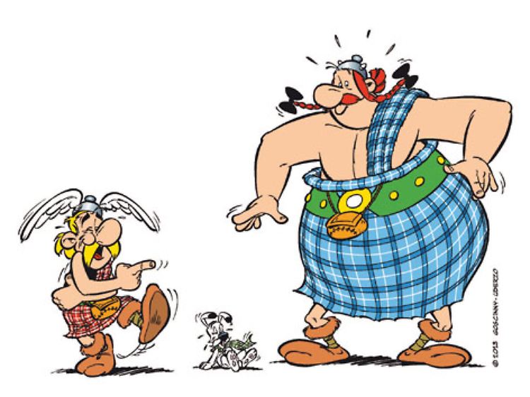 Viele Fragen zum neuen Band sind noch offen - aber Obelix trägt immerhin einen Kilt.