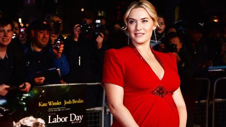 Strahlend schön und hochschwanger präsentierte sich Kate Winslet bei der Premiere ihres neuen Films "Labour Day" am 14. Oktober 2013..