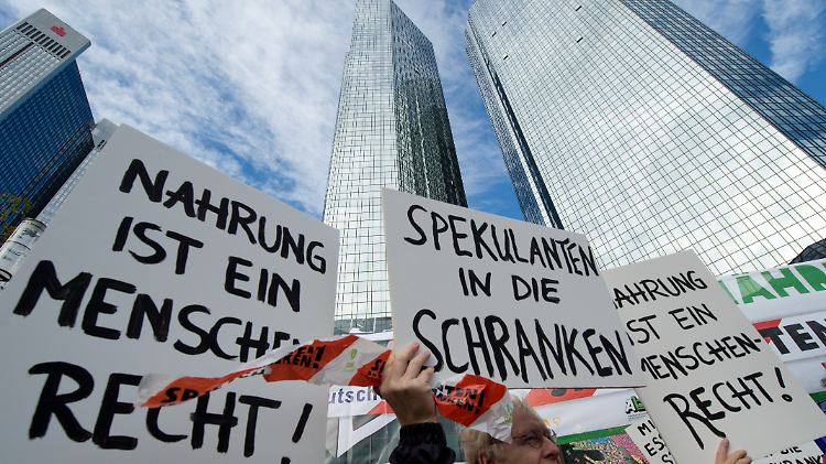 Die Botschaft ist klar: Keine Spekulationen mit Nahrungsmittelpreisen.