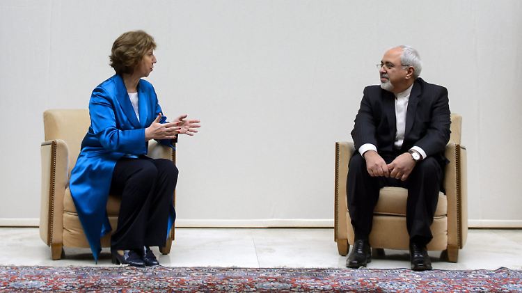Sachliche Gespräche: EU-Außenbeauftragte Catherine Ashton und Irans Außenminister Mohammad Javad Zarif.