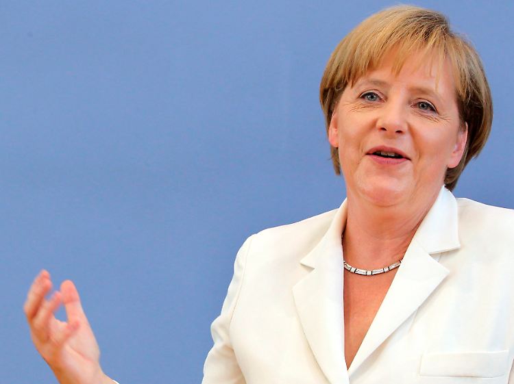 Merkel hofft auf die Wirtschaft.